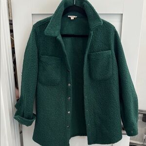 Como Vintage Forest Green Teddy Jacket